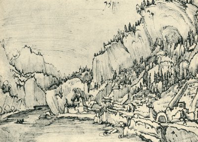 View of Sarmingstein on the Danube by Albrecht Altdorfer