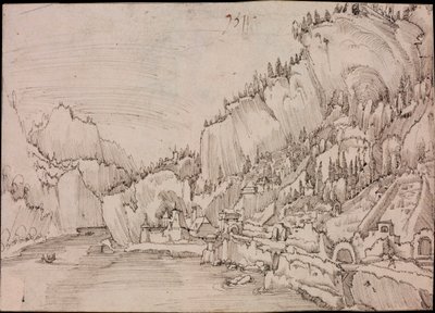 View of Sarmingstein on the Danube (Austria) by Albrecht Altdorfer