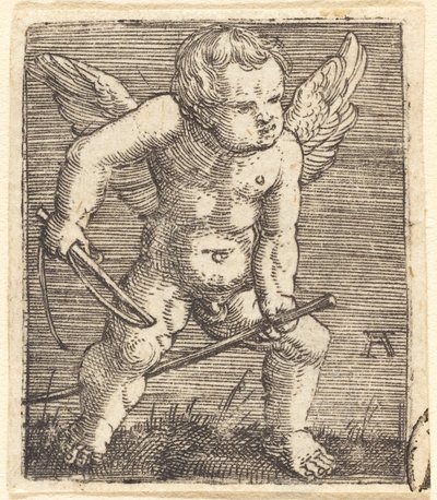 Winged Genii with Hobby Horse and Whip by Albrecht Altdorfer