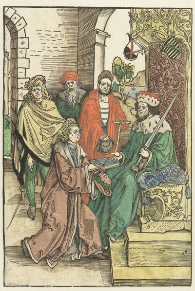 Conrad Celtis Presents Frederick III the Wise, Elector of Saxony, with a Book of Roswitha of Gandersheim