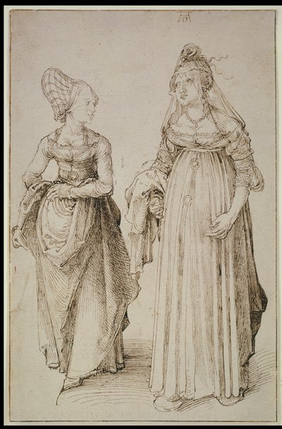 A Lady from Nuremberg and a Lady from Venice by Albrecht Dürer