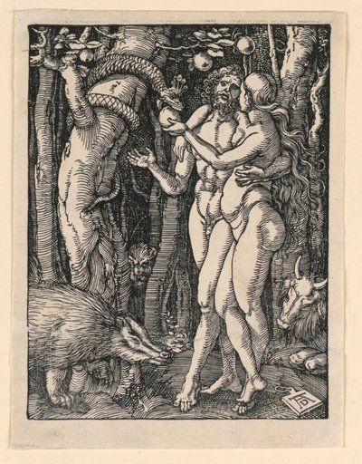 Adam and Eve, from The Little Passion Series by Albrecht Dürer