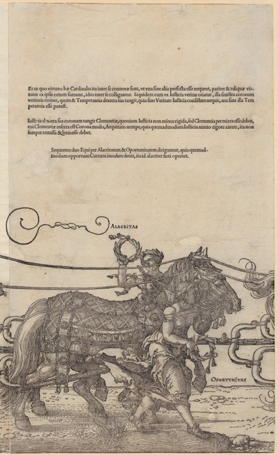 Alacritas, Plate 4 of the Series "The Great Triumphal Chariot" by Albrecht Dürer