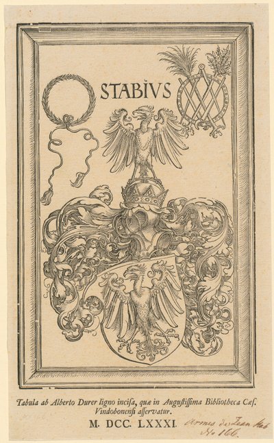 Allegory with the Coats of Arms of the Empire and the City of Nuremberg by Albrecht Dürer
