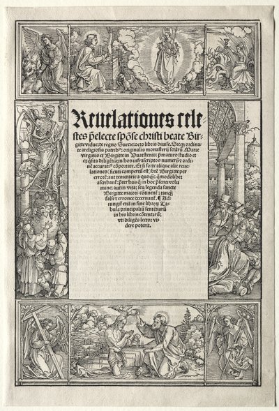 Border - with The Baptism of Christ by Albrecht Dürer