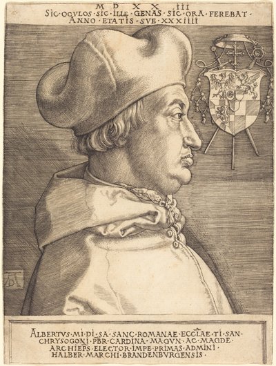 Cardinal Albrecht of Brandenburg ("Large Cardinal") by Albrecht Dürer