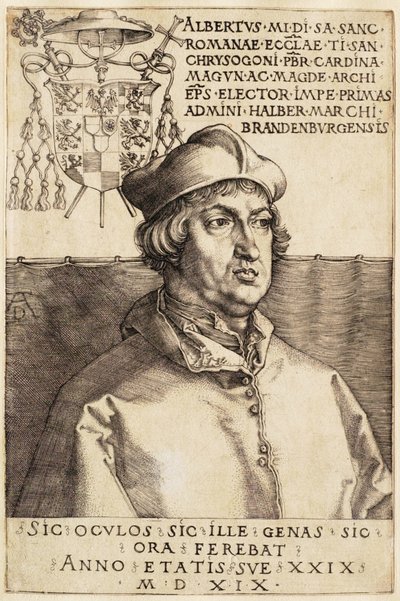 Cardinal Albrecht of Brandenburg (The Small Cardinal) by Albrecht Dürer