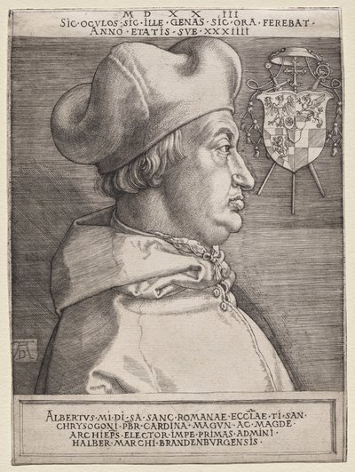 Cardinal Albrecht of Brandenburg - the Large Plate by Albrecht Dürer