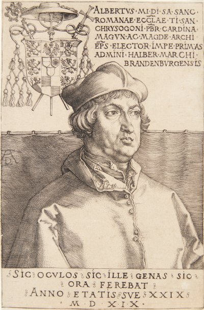 Cardinal Albrecht of Brandenburg; or The Small Cardinal by Albrecht Dürer