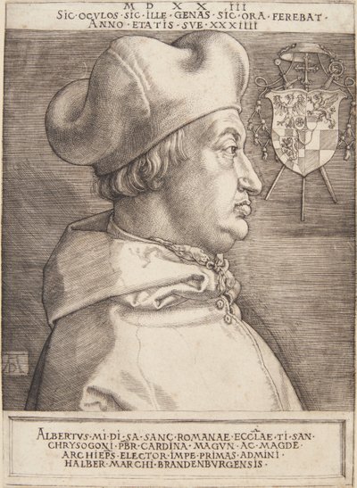 Cardinal Albrecht of Brandenburg; or the Great Cardinal by Albrecht Dürer