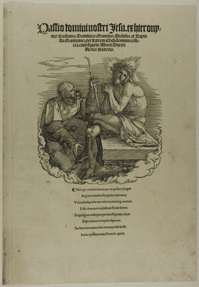Christ, Man of Sorrows, Mocked by a Soldier, from The Large Passion by Albrecht Dürer