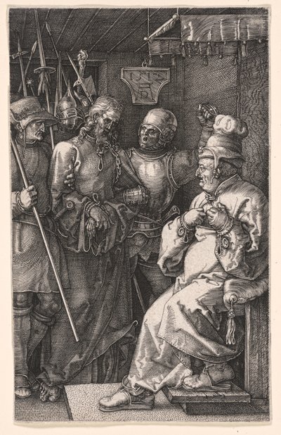 Christ before Caiaphas, from The Engraved Passion by Albrecht Dürer