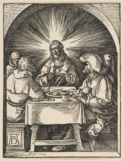 Christ in Emmaus, from "The Small Passion" by Albrecht Dürer
