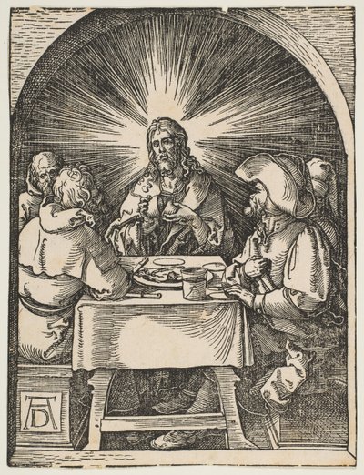Christ in Emmaus, from The Small Passion, ca. 1510 by Albrecht Dürer