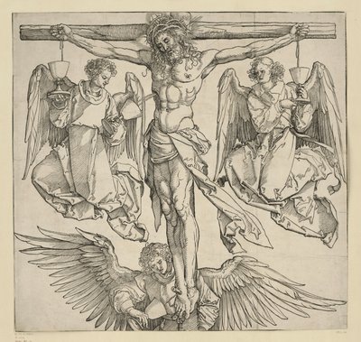 Christ on the Cross with Three Angels by Albrecht Dürer