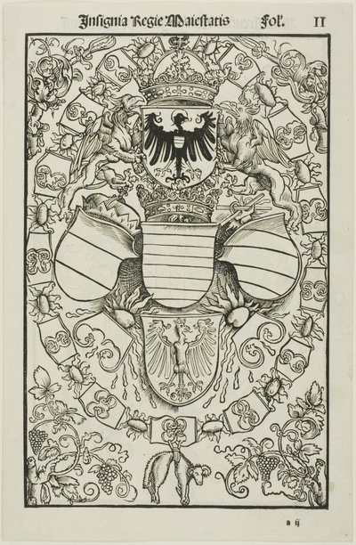 Coat of Arms of Maximilian I as King of the Romans by Albrecht Dürer