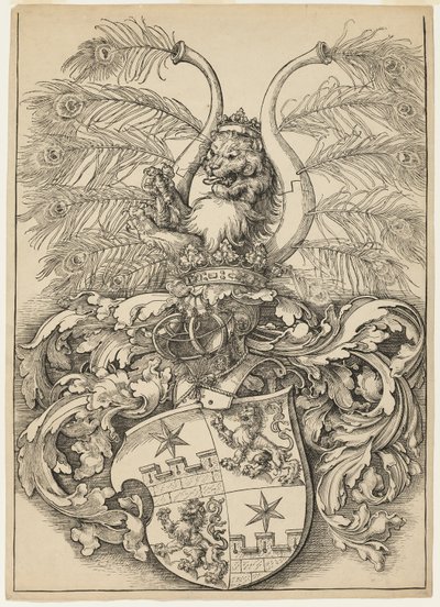 Coat of Arms of Wilhelm and Wolfgang Rogendorf by Albrecht Dürer