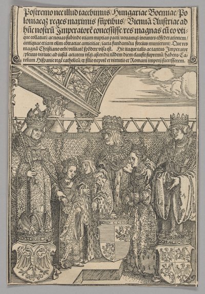 Congress and Double Betrothal in Vienna, Plate 23 from Historical Scenes from the Life of Emperor Maximilian I from the Triumphal Arch by Albrecht Dürer