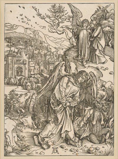 The Angel Throws the Dragon into the Abyss and Closes It (Apocalypse) by Albrecht Dürer