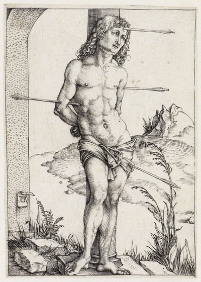 Saint Sebastian at the Column by Albrecht Dürer