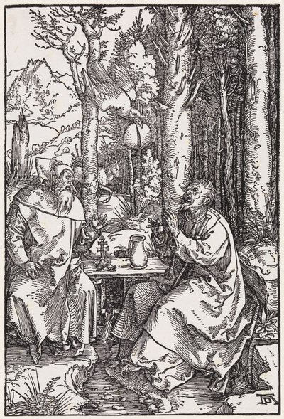The Holy Hermits Anthony and Paul by Albrecht Dürer