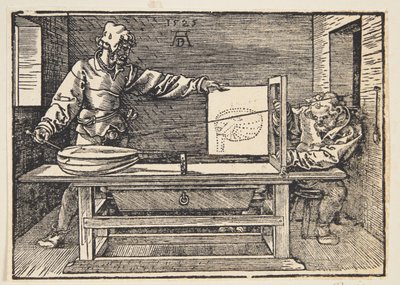 Draftsman Drawing a Lute by Albrecht Dürer