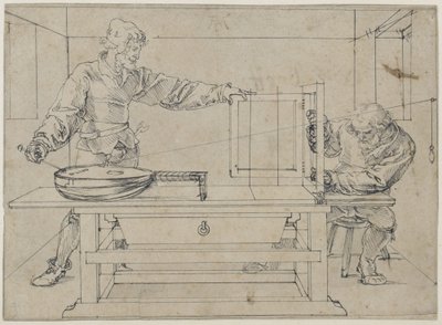 A Man Aiming a Lute by Albrecht Dürer