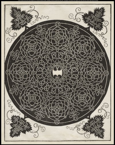 Fifth Knot, with a White Shield with Six Points in the Centre by Albrecht Dürer
