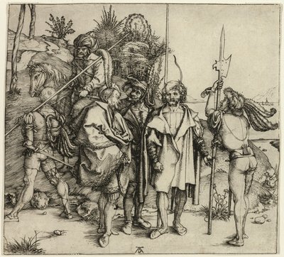 Five Landsknechte and an Oriental Man on Horseback by Albrecht Dürer
