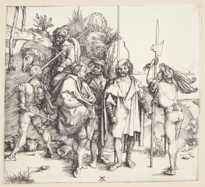 Five Lansquenets and an Oriental Horseback by Albrecht Dürer