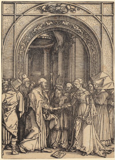 Birth of Mary, Sheet 5 of the Series "The Life of Mary" by Albrecht Dürer