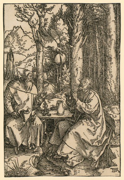 Saint Hermits Anthony and Paul by Albrecht Dürer