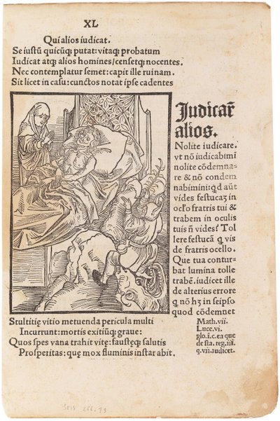 Illustration to the Book Ship of Fools by Sebastian Brant, 1494 by Albrecht Dürer