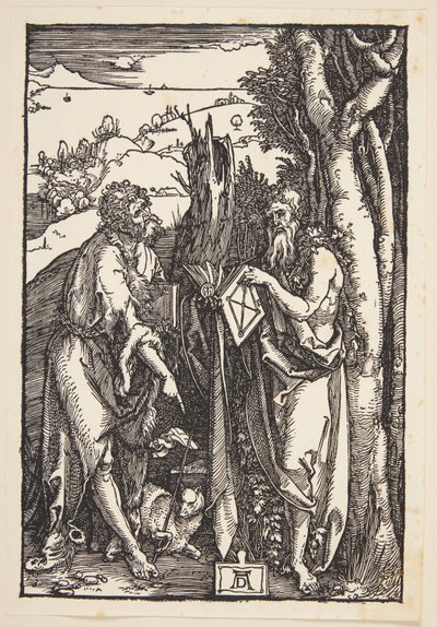 John the Baptist and St. Onuphrius in the Wilderness by Albrecht Dürer