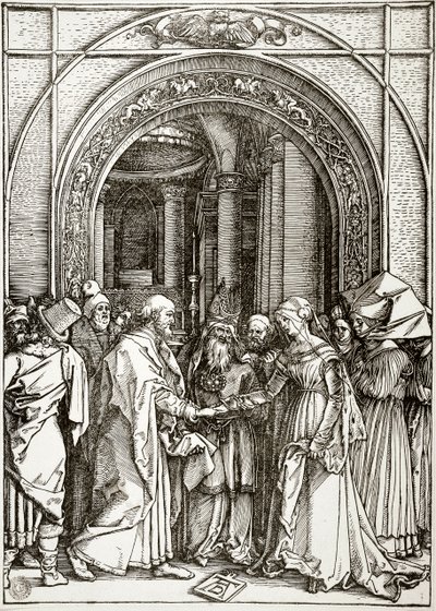 The Life of the Virgin: The Marriage of the Virgin (Bartsch 82) by Albrecht Dürer