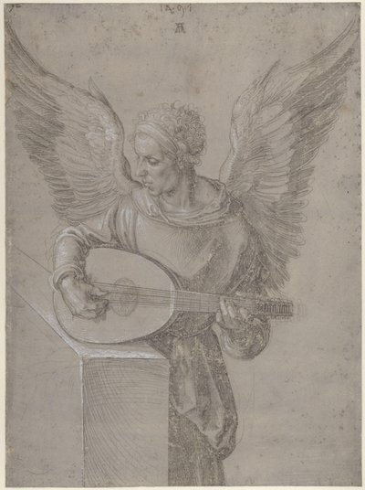 Angel Playing the Lute by Albrecht Dürer
