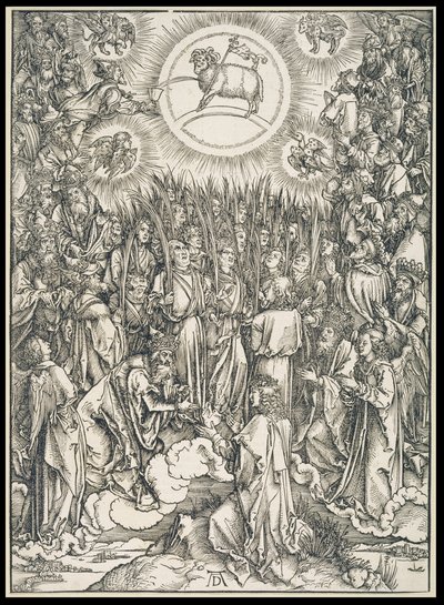 Song of Praise of the Chosen / Adoration of the Lamb, from the Apocalypse Series, Original Edition Latin 1498 by Albrecht Dürer