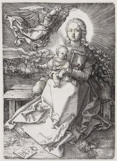 Mary, Crowned by an Angel by Albrecht Dürer