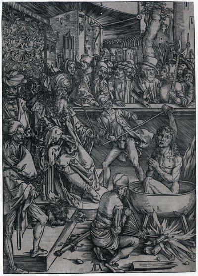 Martyrdom of the Evangelist John, Sheet 2 of the Series "The Apocalypse" by Albrecht Dürer