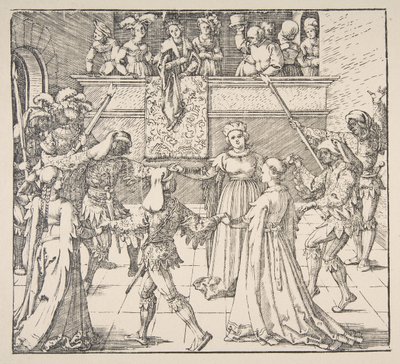 Masquerade Dance with Torches by Albrecht Dürer