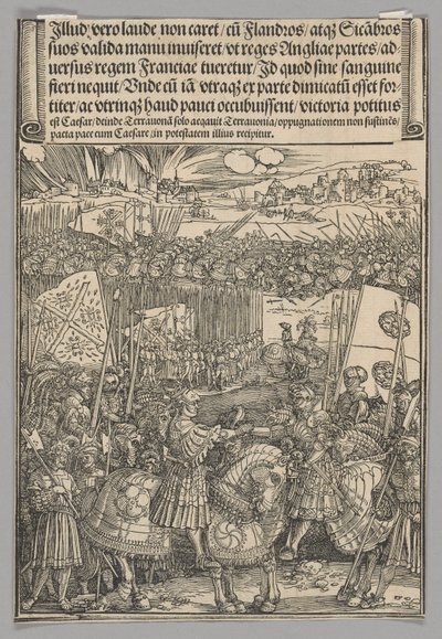 Maximilian and Henry VIII of England, Plate 22 from Historical Scenes from the Life of Emperor Maximilian I from the Triumphal Arch by Albrecht Dürer