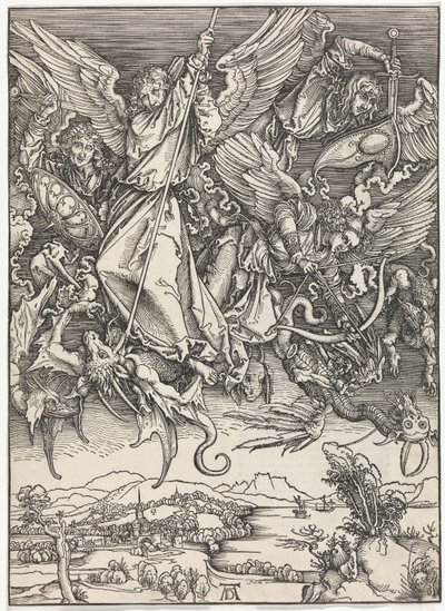 Michael Fighting the Dragon (The Apocalypse) by Albrecht Dürer