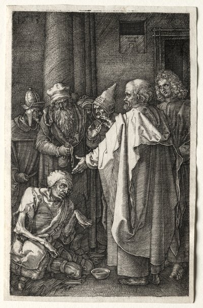 Peter and John Healing the Cripple at the Gate of the Temple by Albrecht Dürer