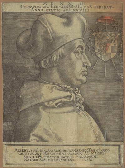 Portrait of Cardinal Albrecht von Brandenburg (The Great Cardinal) by Albrecht Dürer