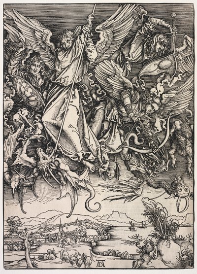 Revelation of St. John: St. Michael fighting the Dragon by Albrecht Dürer