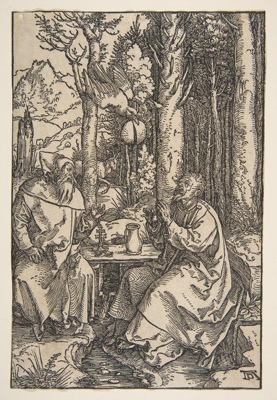 Saint Anthony and Saint Paul in the Desert by Albrecht Dürer