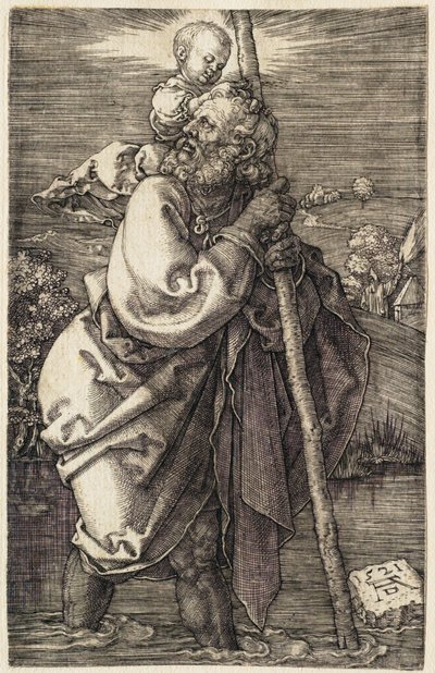 Saint Christopher Facing Left by Albrecht Dürer