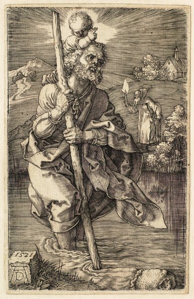 Saint Christopher Facing Right by Albrecht Dürer