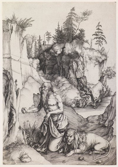Saint Jerome Penitent in the Wilderness by Albrecht Dürer
