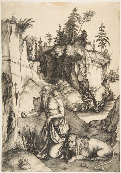 Saint Jerome Penitent in the Wilderness by Albrecht Dürer
